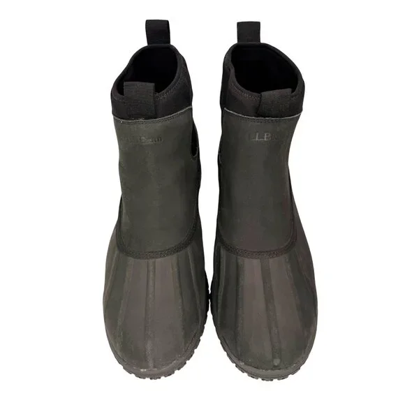 L.L Bean Black Tek 2.5 Primaloft Waterproof Chelsea Winter Boots Men's size 11 - Picture 4 of 10